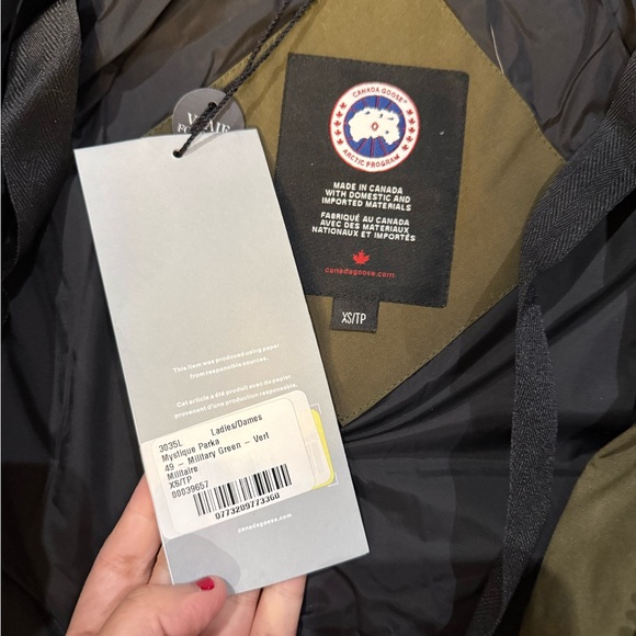 Canada goose Long Green Hooded Puffer Coat mystique - Picture 3 of 10